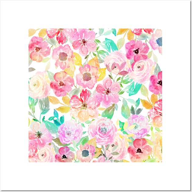 Classy watercolor hand paint floral design Wall Art by InovArtS